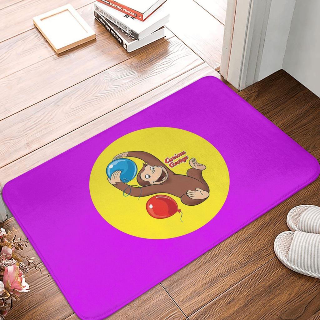 Curious George Doormat Kitchen Entrance Home Floor Mat Non-slip Carpet Rug for Bathroom Footpad Mats