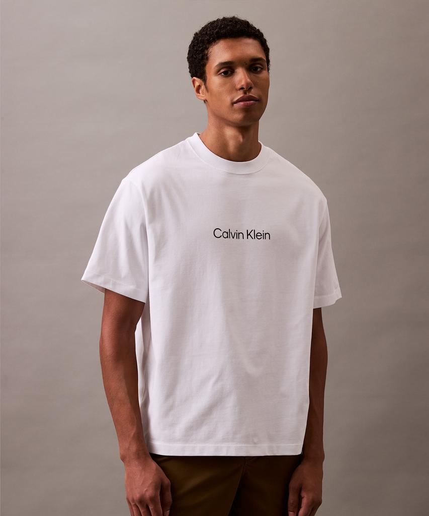 Kaelbinkeullainjin Men'S Relaxed Fit Standard Logo Short Sleeve T-Shirt 40Hm228 Yaf