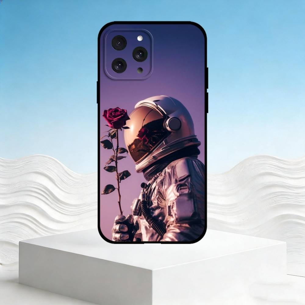 A-Abstract astronaut Phone Case For iPhone 17,16,15,14,13,12,11 Plus,Pro Max,SE4Soft Silicone Black Cover iPhone15promax