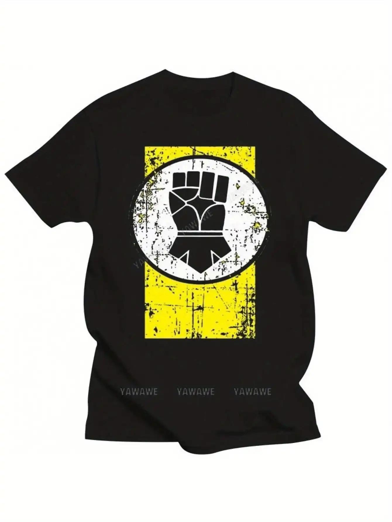 Men S Classic Imperial Fist Graphic Tee - Striking Yellow And Black Retro Style XXXL