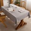 Modern Chinese Style Cotton Linen Tablecloth - Solid Color Rectangular Design for Dining or Tea Room