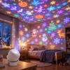 **Luz de Projeção LED de Natal Múltiplos Padrões Coloridos Giratórios Decoração Ambiente de Halloween**
