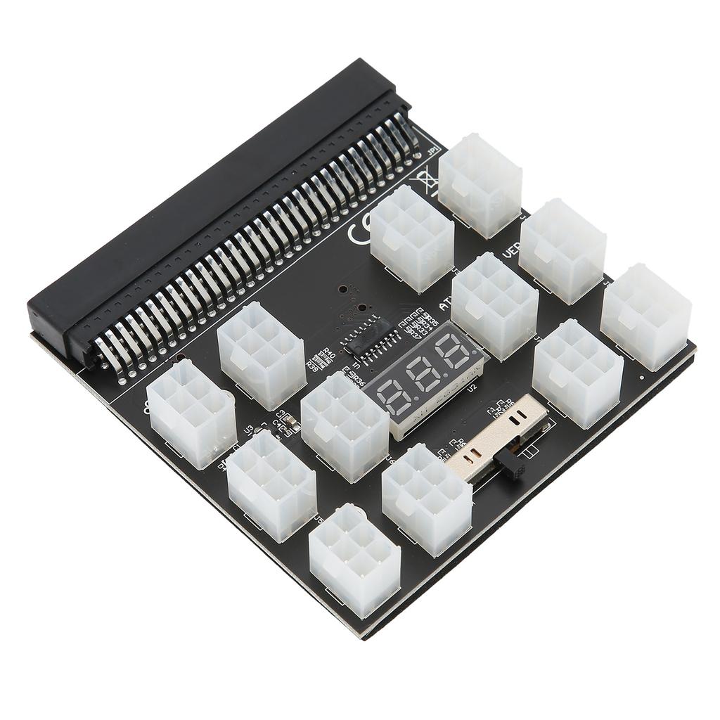 Power Distribution Board Adapter 12 Position Breakout Module Motherboard Accessories 12VBlack