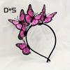 Frauen Stirnband Bunte Schmetterlinge Decor Braut Haar Band Parteien Cosplay Halloween Haar Zubehör
