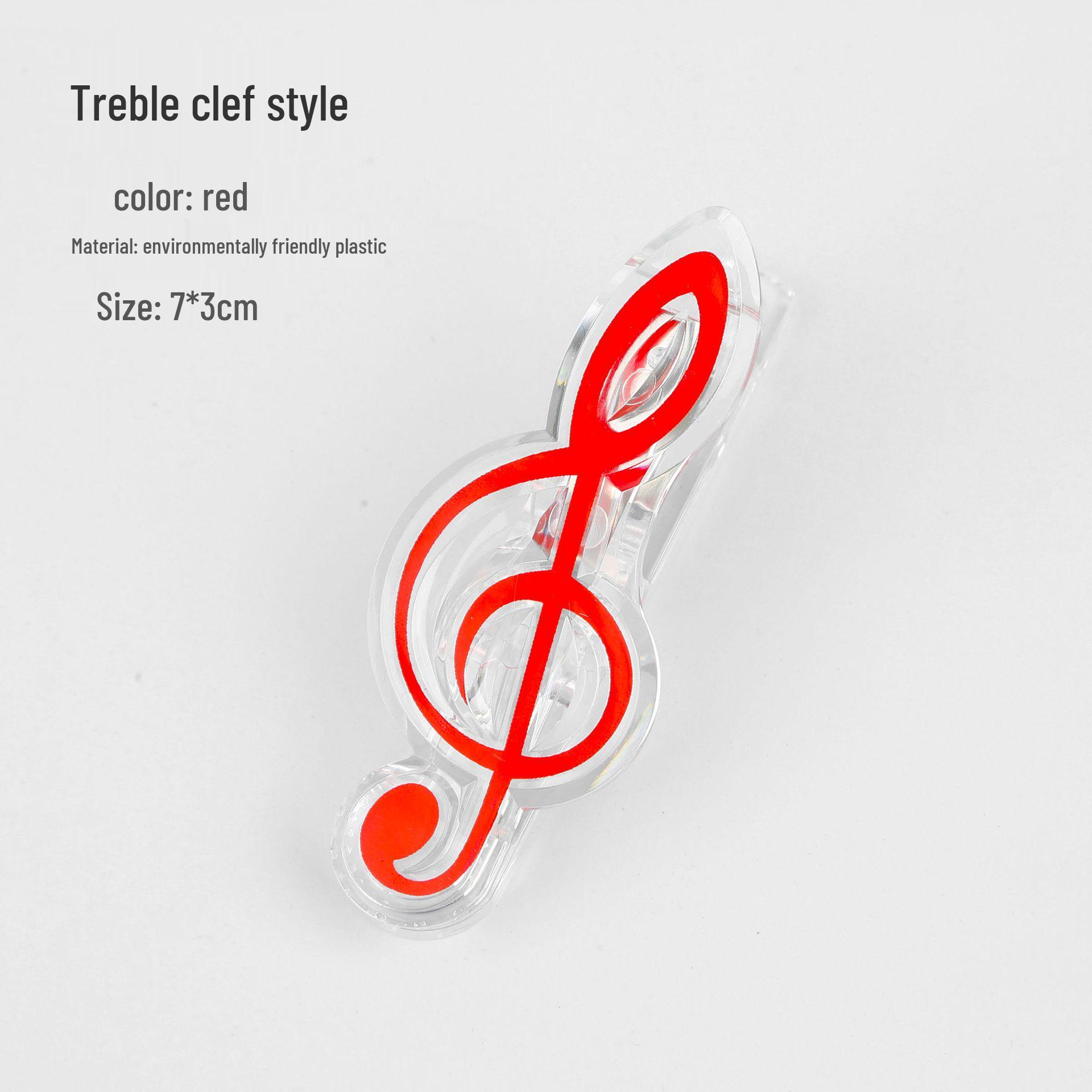 

Student Sheet Music Clip for Piano - Treble Clef & Eighth Note Design