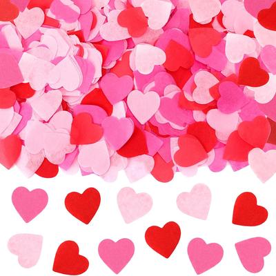 Valentine's Day Heart Paper Confetti, Red Heart Tissue Wedding Decorations Valentine Party  Confetti Sprinkles Hearts