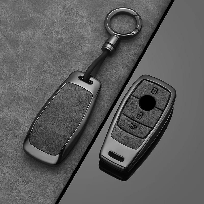 Interior Mouldings Alloy Style Car Key Case Cover Shell Fob For Mercedes Benz W204 W205 W212 W213 W176 W177 W219 A B C E S Class