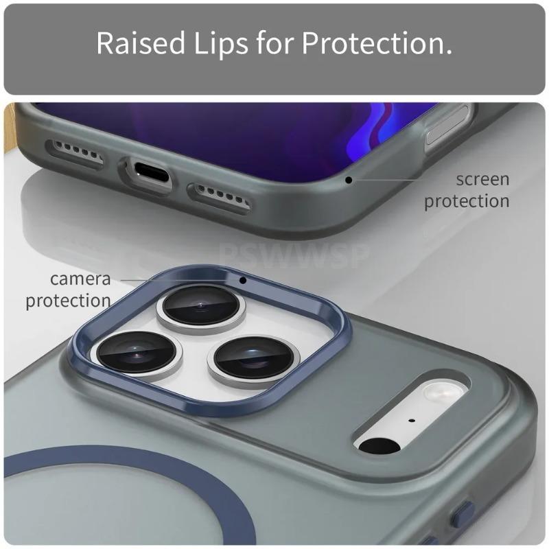 Luxury Magnetic Wireless Charge For Magsafe Case For iPhone 17 Air 16 15 14 13 12 11 Pro Max Plus Shockproof Matte Bumper Cover