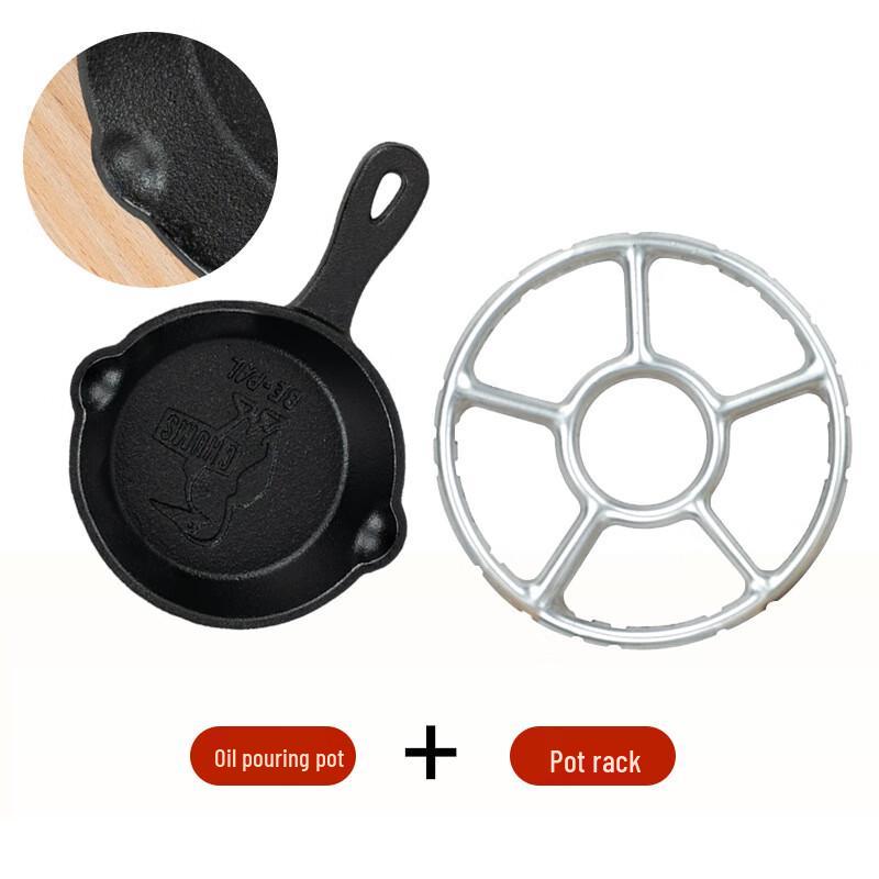 Lilang Cast Iron Mini Oil Pot & Egg Frying Pan