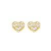 S925 temperament zircon beloved heart earrings new trendy simple women's small stud earrings high-end earrings fashion