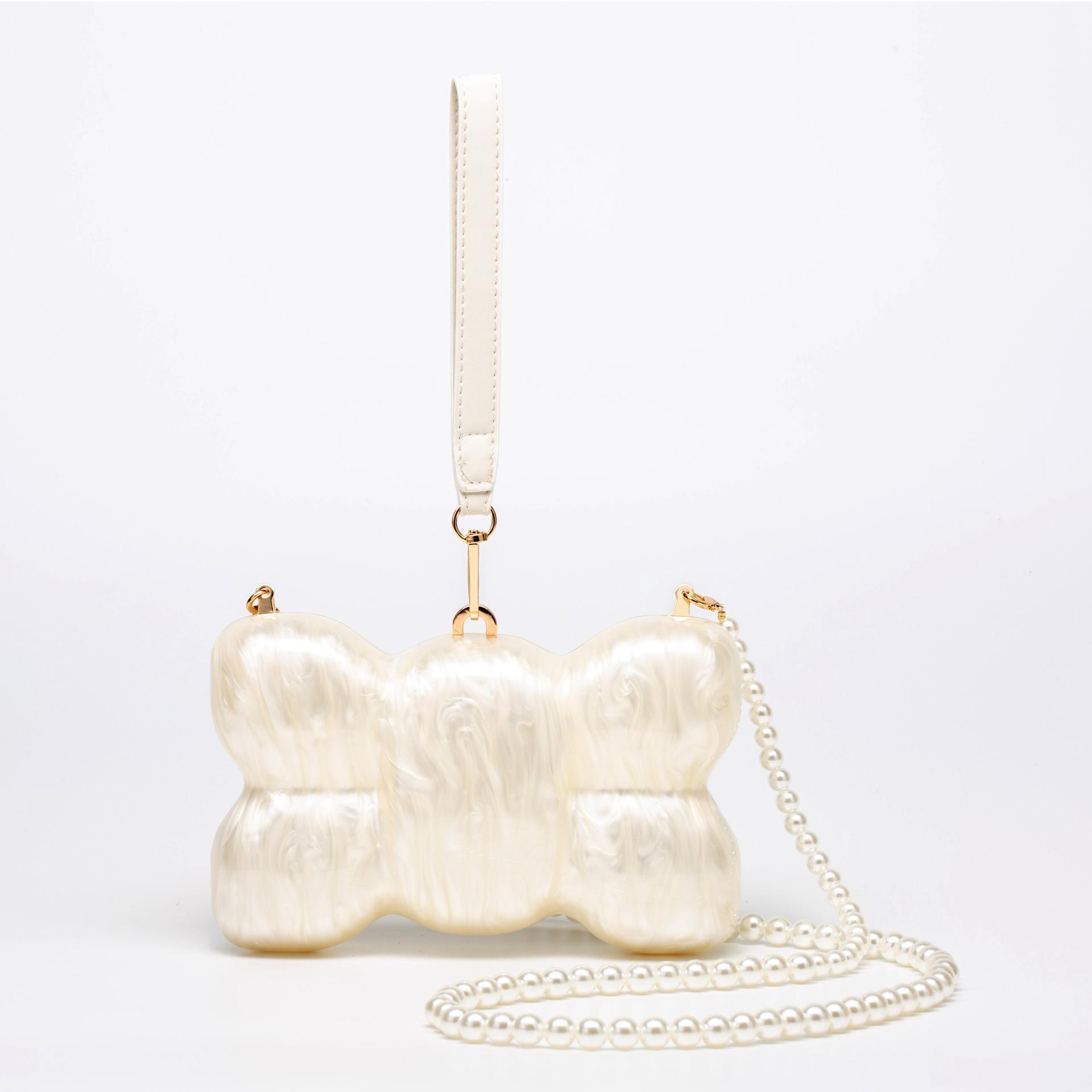 

Жіноча коса сумка через плече, Акрилова сумка особливої форми-черепашки, Модна весільна вечірня сумка-клатч