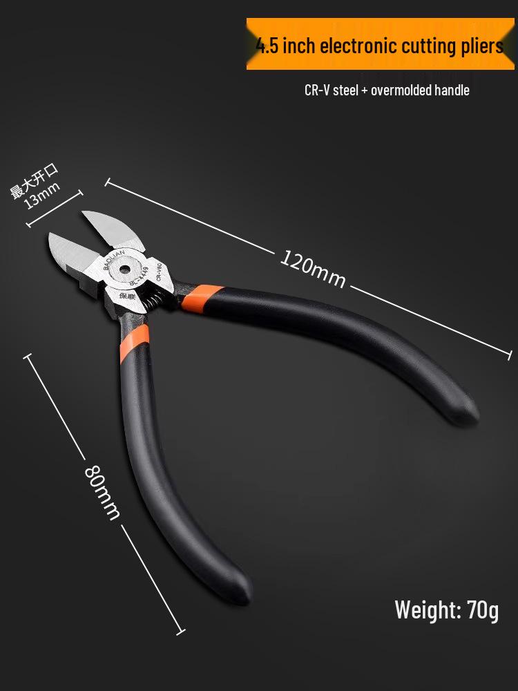 Industrial Grade Diagonal Pliers and Sprue Cutters - Versatile Electrician's and Modeler's Tool for Precision Cutting