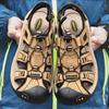 Sommer Herrenschuhe 2024 Echtes Leder Herren Sandalen Outdoor Männliche Strand Hausschuhe Herren Sandalen Übergröße 38-46 Strand Sandalette