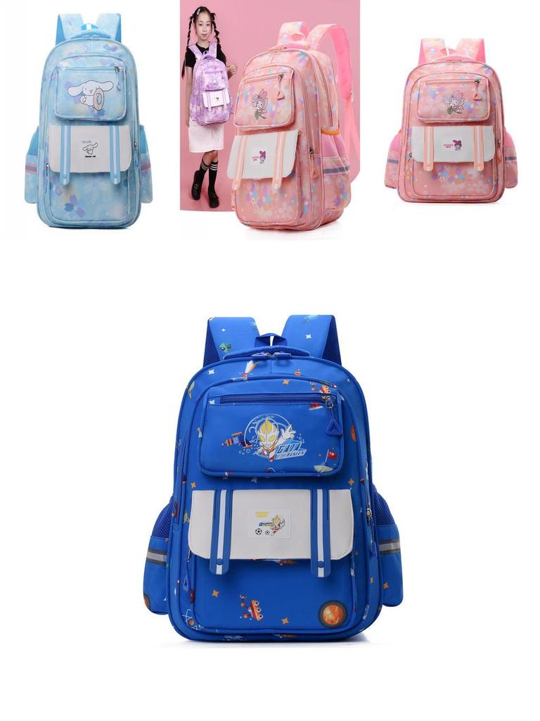 Stylish Cartoon Pattern Large Capacity School Backpack For 3-6 Grade Students
