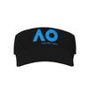 Australian Open AO Print Sun Visor Hats Adjustable Lightweight Sun Protection Sports Visor Hat for Sports Running Golf Tennis