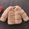 Mädchen Kunstpelzmantel Winter Kinder Mädchen Langarm Weihnachtsjacke Warme Kinder Mädchen Mantel Mädchen Oberbekleidung Kleidung