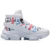 Li Ning CF Countflow AMMO Cushioning Slip Resistant Abrasion Resistant High top Casual Shoes Men's White Red Blue AGLP137-2