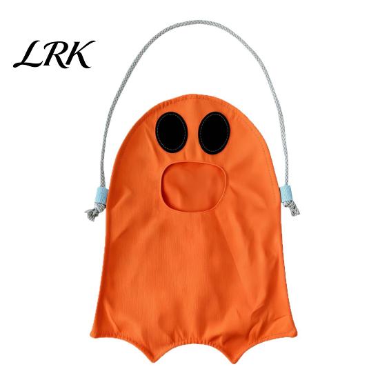 Classic Halloween Trick Or Treat Bag or Candy for Kids, Cute Ghost with Handle, Oxford Cloth Snack Holder Party Favors Kids Goodie Bags