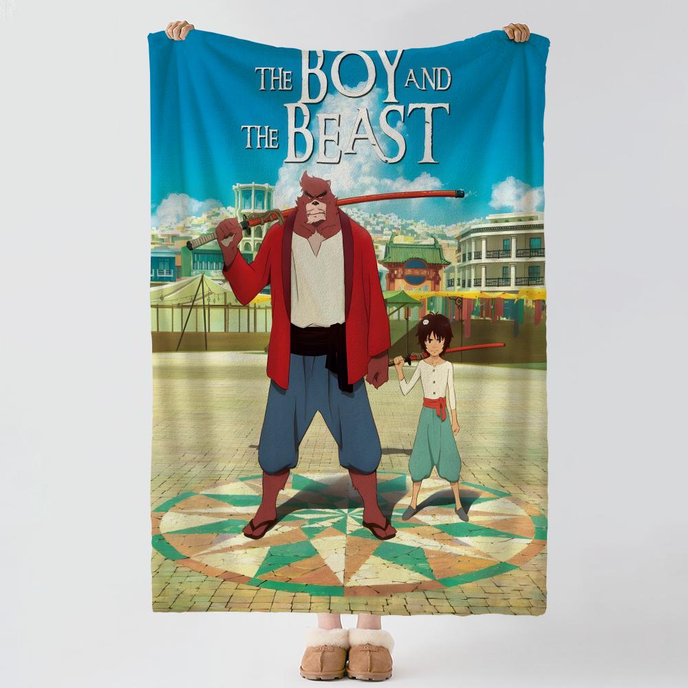 anime T-The Boy and the Beast-T Throw Thick Comfort Flannel Quilt, Multi-scene Use Indoor Outdoor Daily Nap