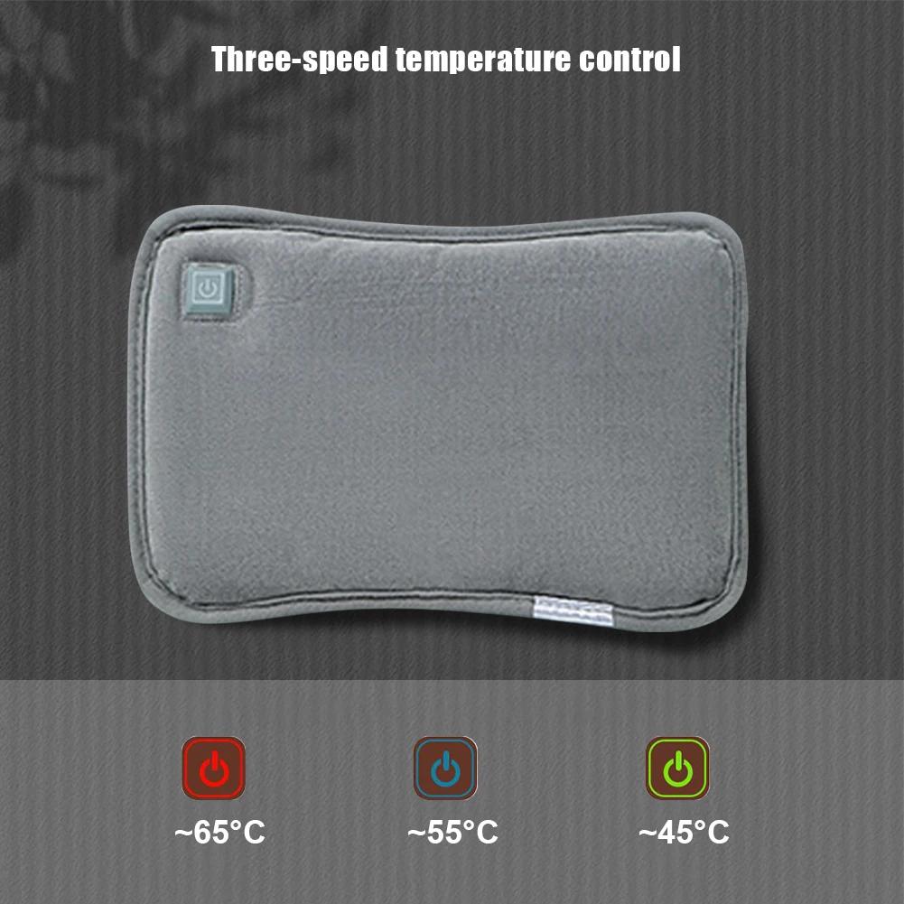 USB Charging Hand Warmer 3 Heat Levels Heat Explosion-Proof Warm Bag Electric Heated Hand Warmer Pouch for Winter Activities