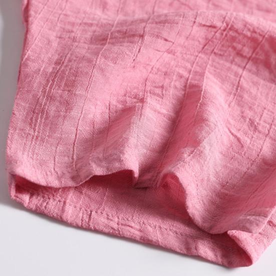 2Pcs/Set Middle-aged Mother Casual Top Crop Pants Set Embroidery Solid Color O-neck Short Sleeve Pleated Elastic Waist Wide Leg Daily Outfit