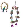 Parrot Swing Toy Wooden Parrot Suspension Bridge Swing for Small Medium Budgies Birds