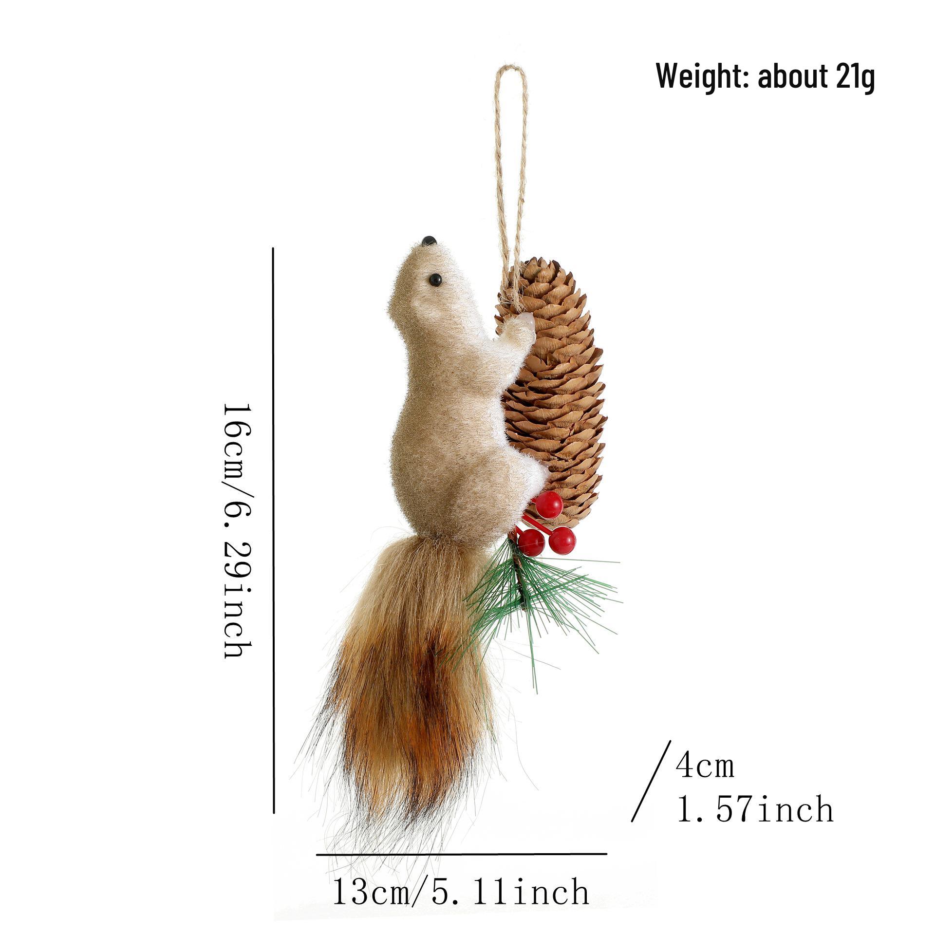 Cross-border Squirrel Doll Christmas Tree Ornament - Creative and Simulated Design