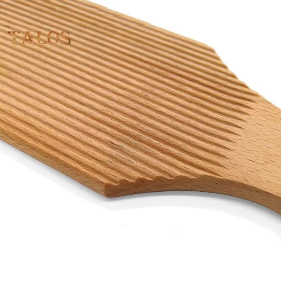 1 Set Pasta Making Board Wide Application Multi-use Wood Unique Anti-slid Handle Pasta Making Board for Kitchen
