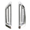 2Pcs Chrome Car Parts Air Flow Fender Side Vent Sticker Decor Car Accessories
