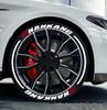 3D Multicolor Car Tire Letter Stickers - PVC Material