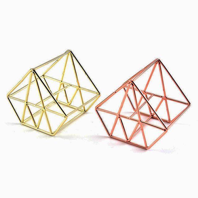 Miumi - Geometric Alloy Makeup Sponge Holder Gold