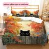 Cute Cat Pattern Bedding Quilt Set  Home Decoration  Gift (1 * duvet cover + 2 * pillowcase  without core)