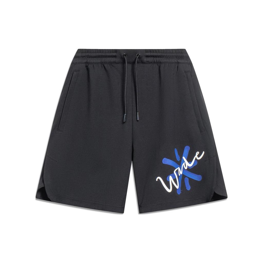 Li-Ning X Glare Wade Series Letter Print Elastic Waist Regular Fit Straight-Leg Casual Shorts Unisex Bottoms AKST323-1