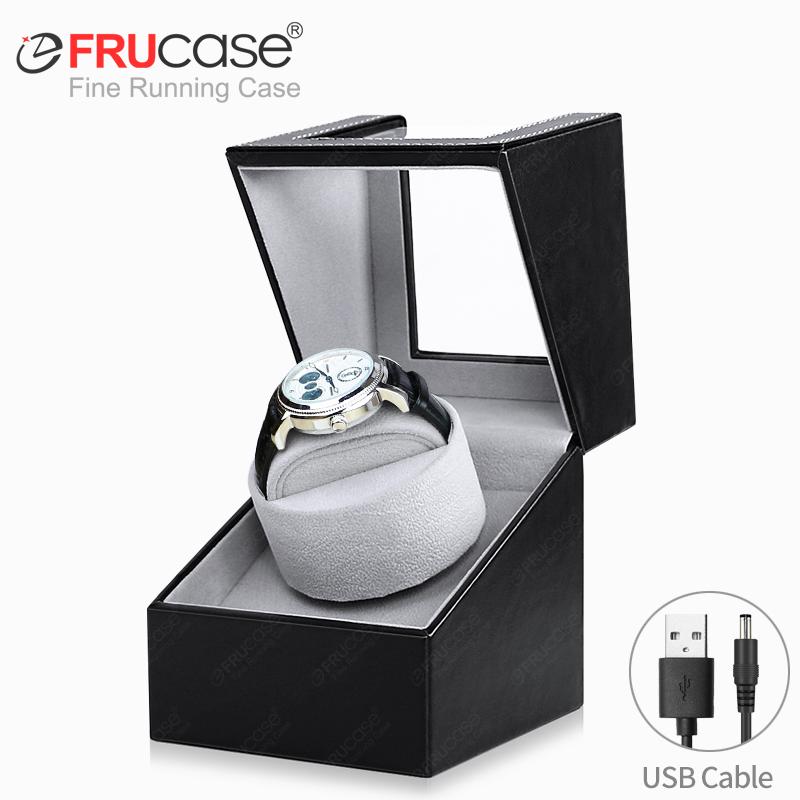 [2 Rotation Modes] FRUCASE PU Watch Winder for Automatic Watches Watch Box 1-0 / 2-0