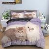 Cat Duvet Cover Set Pet Cats Pattern Twin Bedding Set Cute Kitten For Boys Polyester Mysterious Black Cat King Size Quilt Cover