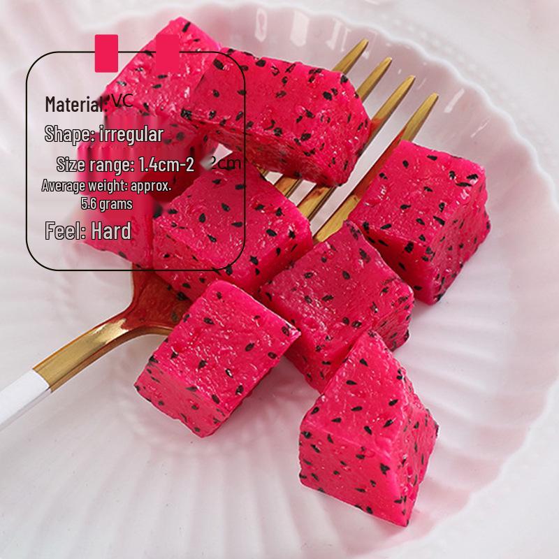 DIY Fruit Pie Materials: Kiwi & Dragon Fruit Play Food Pieces - Handmade Model Ornaments & Props