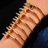 Braccialetto per Unghie in Acciaio Inossidabile Intarsiato di Strass Stile Classico - Gioiello alla Moda e Versatile