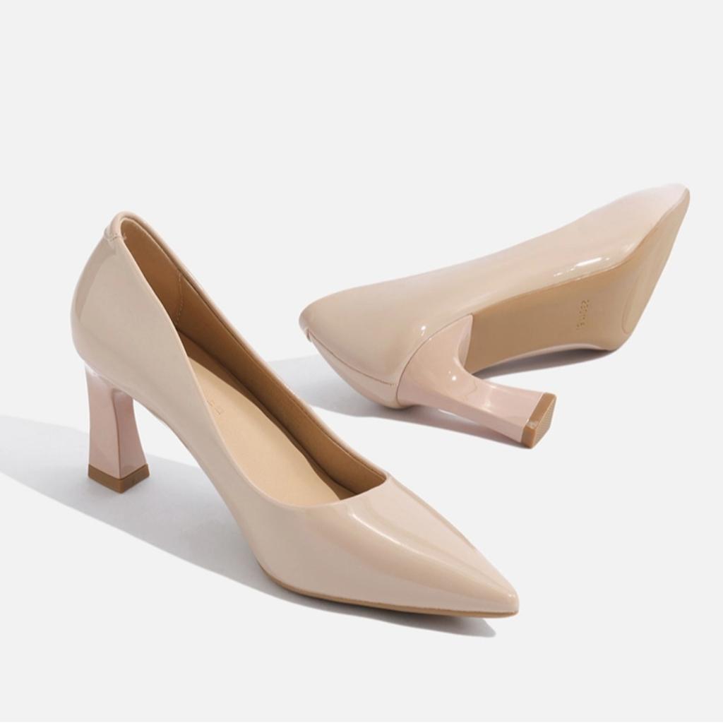 Pumps Modische Lackleder Spitzschuhe Damenschuhe