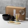 Japanese Style Matcha Tea Set Bamboo Whisk Scoop Ceramic Matcha Bowl Traditional Indoor Handmade Tea-making Tools 4/5pcs/set
