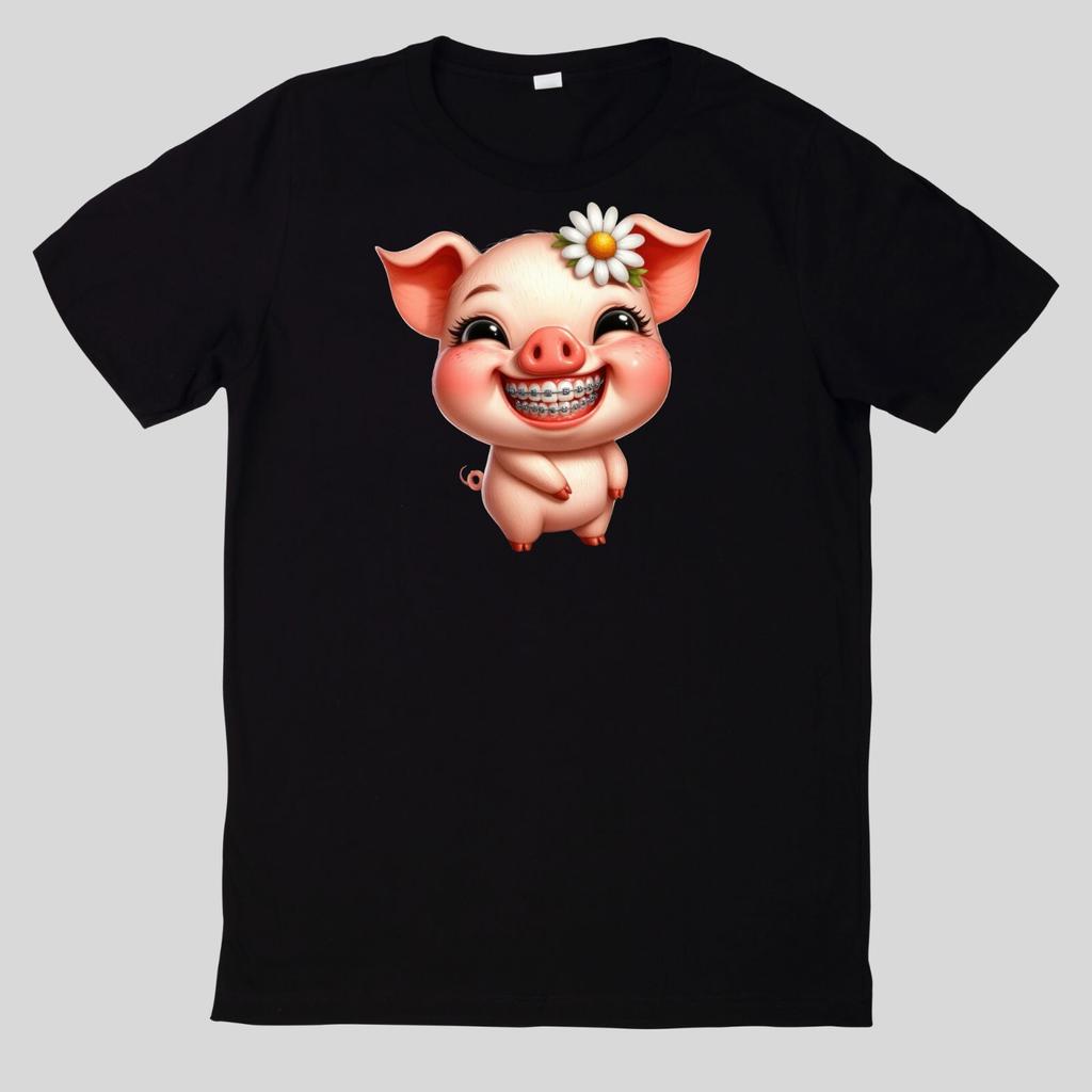 T-Shirt Funny Animals with Braces Cotton Fun Jokes Funny CartoonWill Open In a New Window or Tab