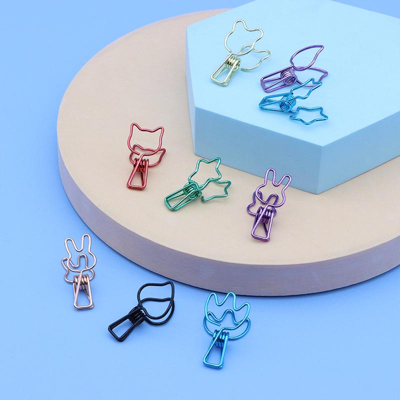 Creative Outdoor Cartoon Light Strip Clips - Metal-Plated Small Fish Shaped Pegs