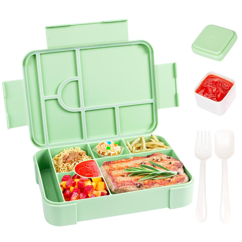 Large Capacity Bento Lunch Box for School Microwave Bento Box Leak-Proof Sealing Portable Divided Fresh-Keeping Food Container