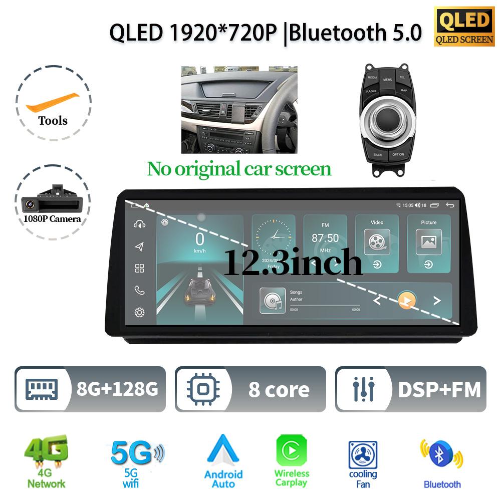 12.3" For BMW 3 Series E90 E91 E92 Android 14 Car Radio Multimedia 4G GPS Navigation Bluetooth Stereo WIFI CarPlay Touch Screen
