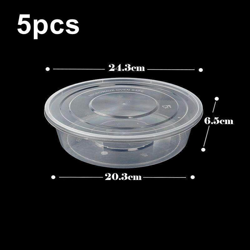 5Pcs Clear Round Filament Storage Box For 3D Printer Spools Stackable Moisture-Proof Dust-Proof Filament Organizer