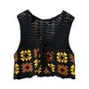 Sleeveless Crochet Lace Knit Cardigan: Fashionable Loose Bolero Vest