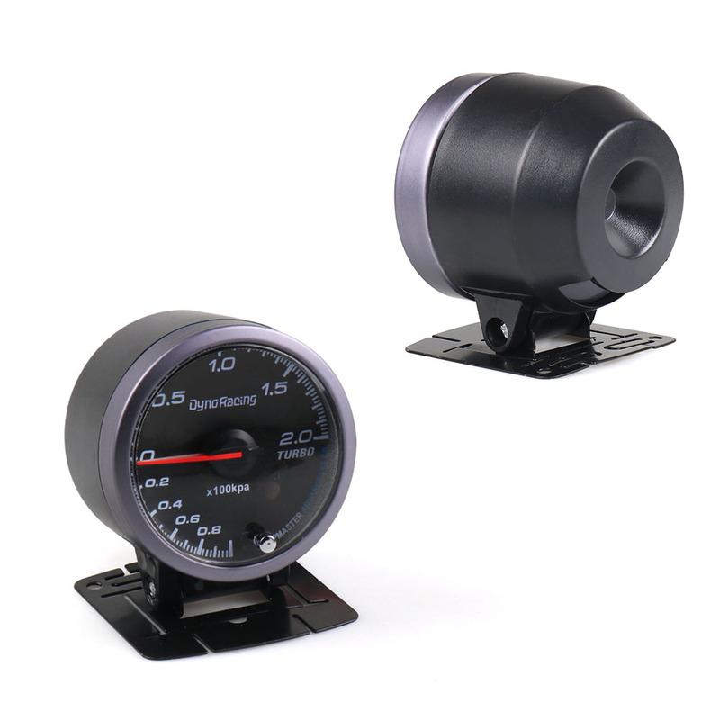 Dynoracing 60MM Black Face Car Turbo Boost Gauge 2 BAR With White &Amber Lighting Turbo Boost meter/Car Meter TT101478