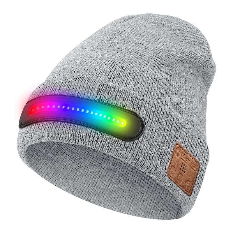 Svítící LED Bluetooth hudební klobouk s bezdrátovými sluchátky