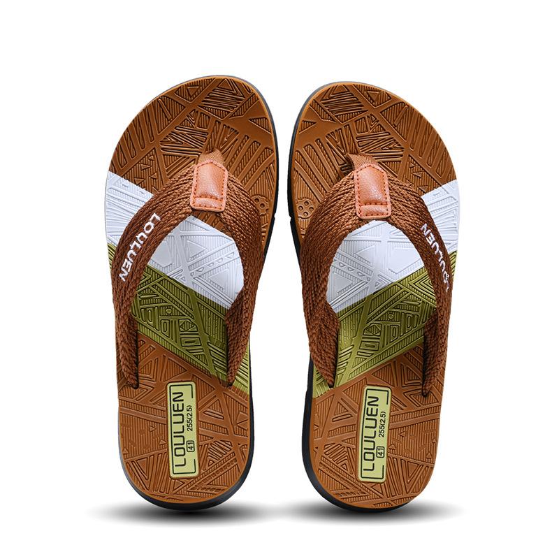 

Шлепанцы мужские летние новые сандалии модные нескользящие с мягкой подошвой холодные тапочки мужская пляжная обувь 45