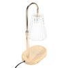 Candle Warmer Lamp Dimmable Height Adjustable Electric Scented Wax Melter with 2 50W Bulbs and Wooden Base for Home