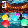 16 Colors Floating Pool Lights 38cm Large Inflatable Pool Beach Ball For Water Pool Party Outdoor Balloon LED Garden Ball Light
